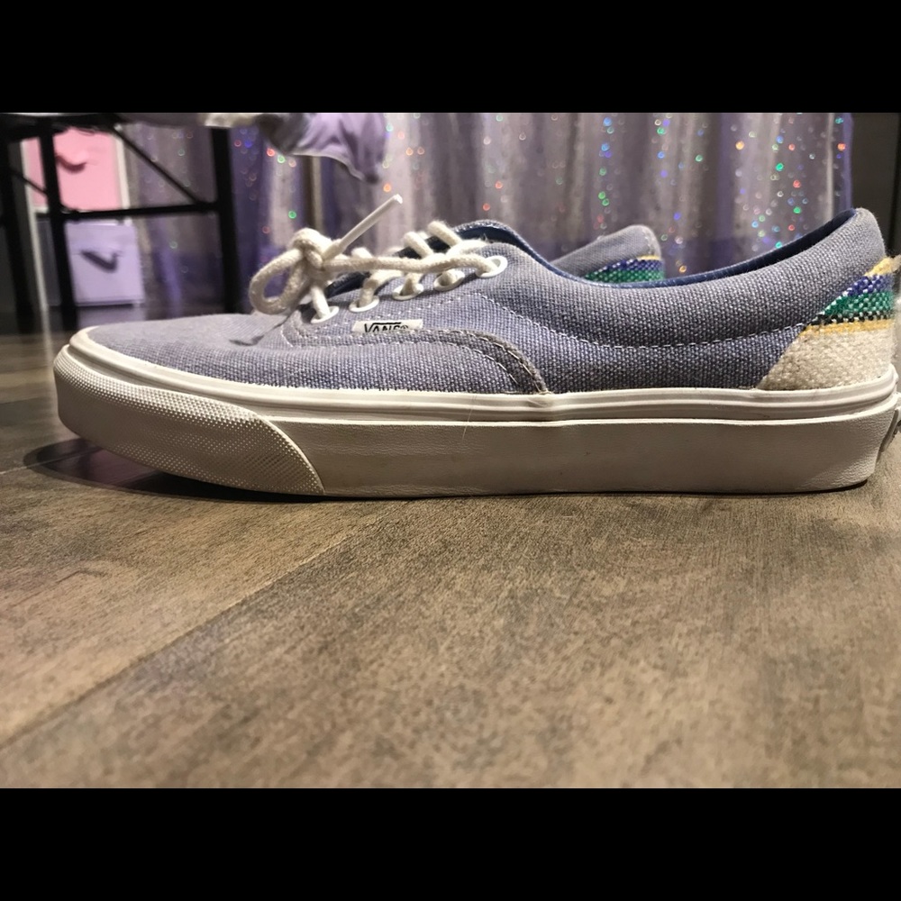Blue low pro vans with woven detail